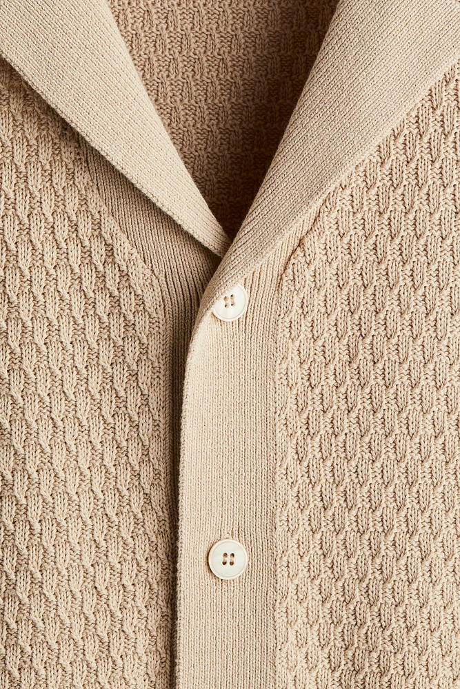 Regular-Fit Textured-Knit Resort Shirt