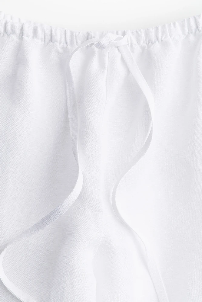 Linen-blend Pajama Pants