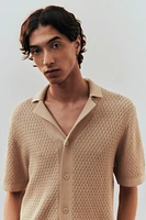 Regular-Fit Textured-Knit Resort Shirt