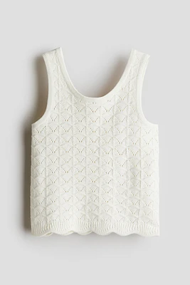 Pointelle-Knit Tank Top