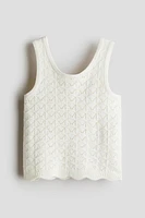 Pointelle-Knit Tank Top