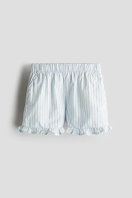 Ruffle-Trimmed Cotton Shorts