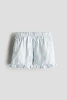 Ruffle-Trimmed Cotton Shorts