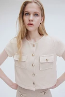 Waffled Jersey Top