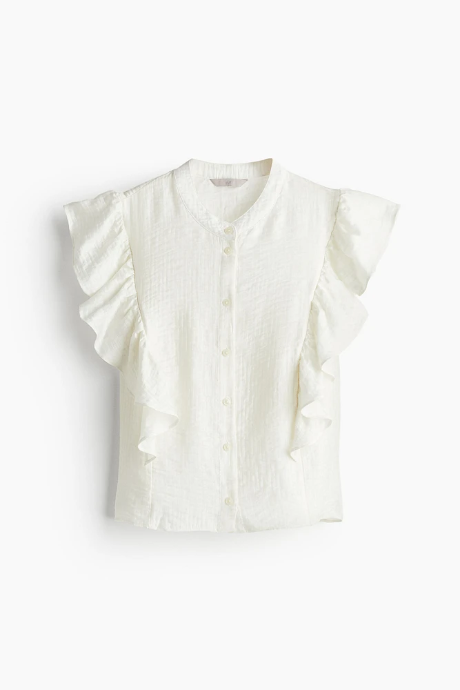 Ruffle-trimmed Blouse