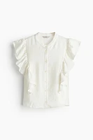 Ruffle-trimmed Blouse