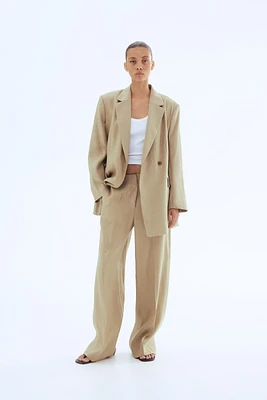 Linen-Blend Pants