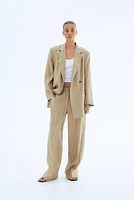 Linen-Blend Pants
