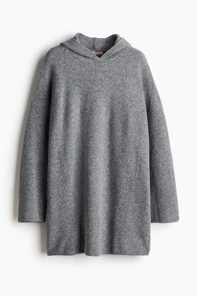 Hooded Fine-Knit Dress