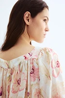 Balloon-Sleeved Blouse