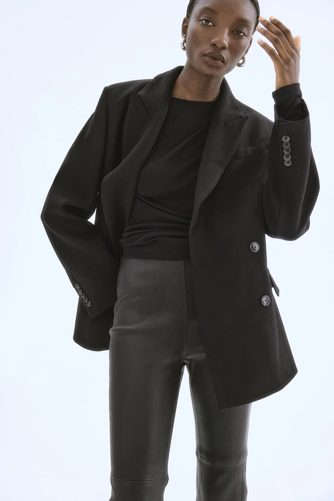 Slim-Fit Leather Pants