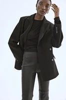 Slim-Fit Leather Pants