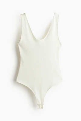 Ribbed Thong Bodysuit