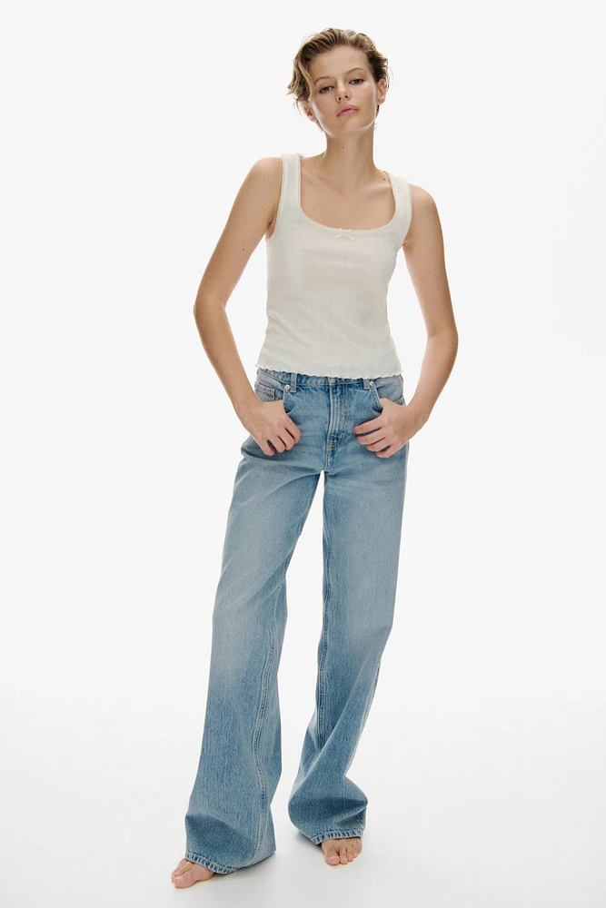 Pointelle Jersey Tank Top