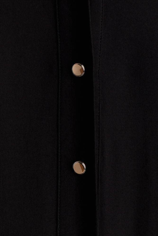 Tie-belt viscose shirt dress