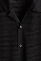 Loose-Fit Mesh Resort Shirt