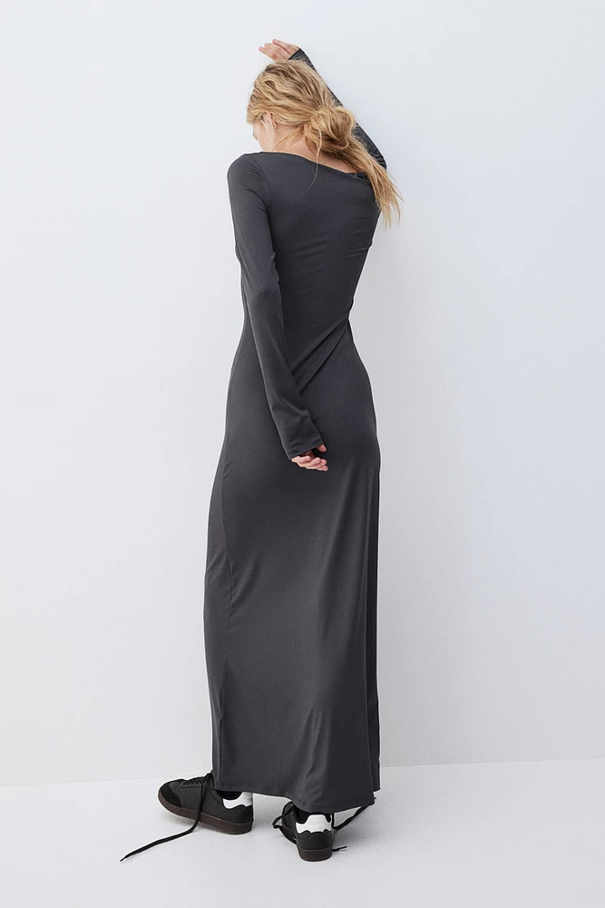 Boat-Neck Maxi Dress