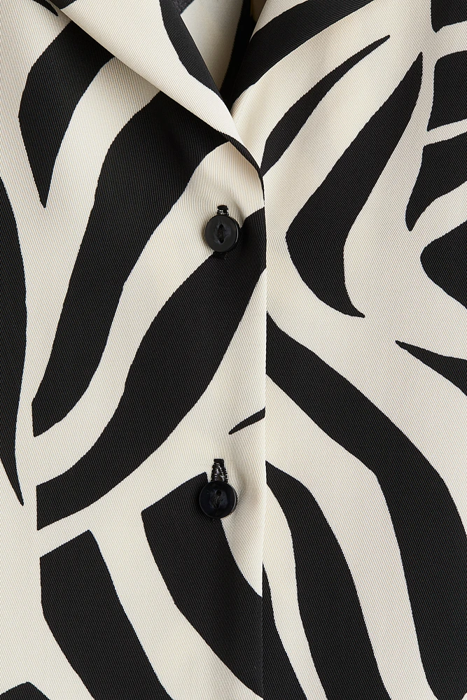 Chemise en sergé avec col cubain