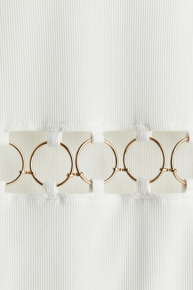 Ribbed Cutout Top