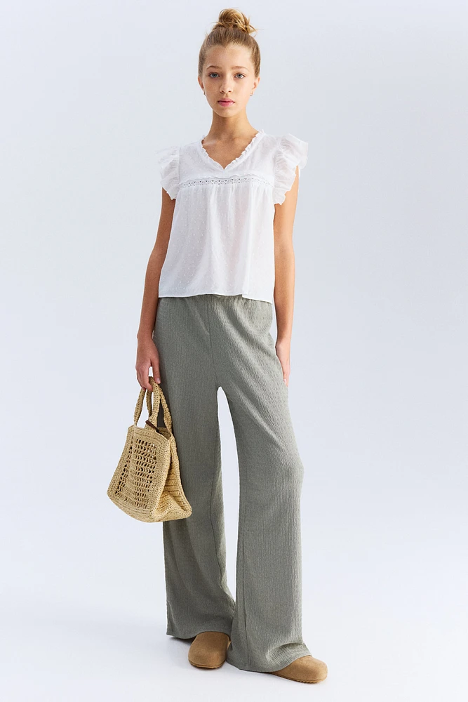 Textured Jersey Pants