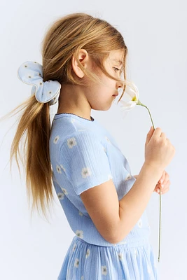 Patterned Cotton Scrunchie