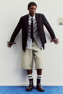 Super-Baggy Denim Shorts