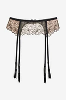 Embroidered Garter Belt