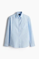 Regular-Fit Linen-Blend Shirt