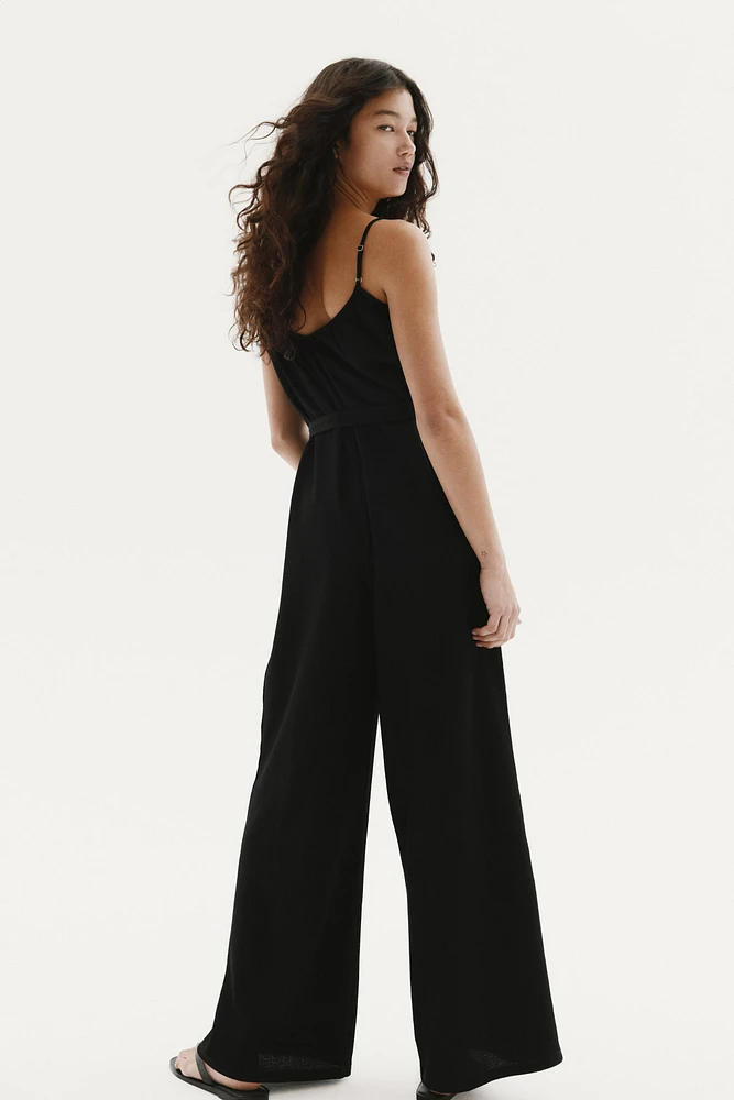 Tie-Belt Jumpsuit