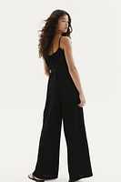Tie-Belt Jumpsuit