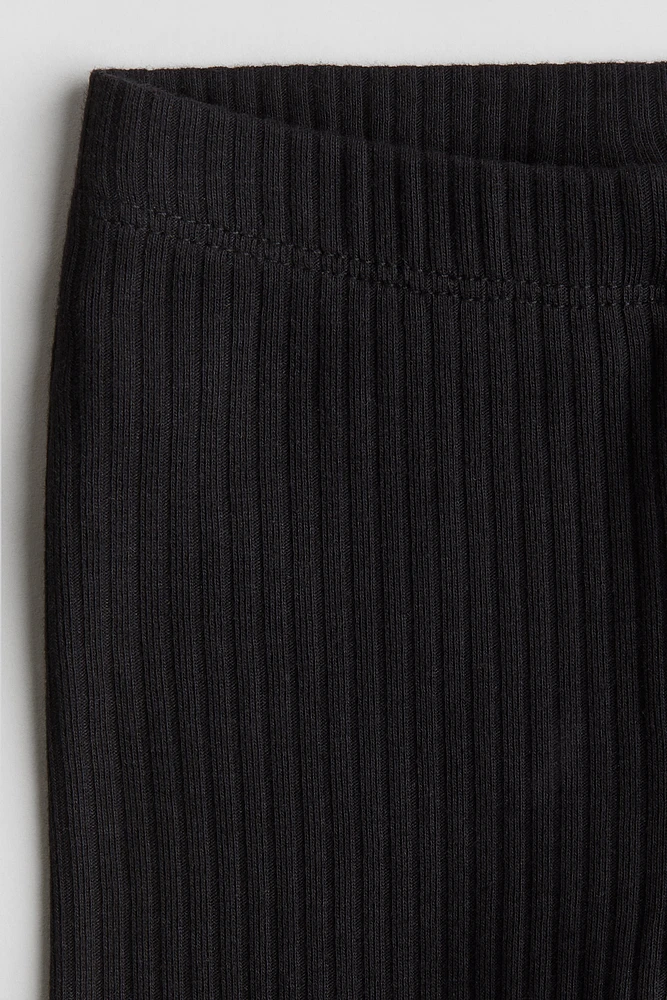 Ribbed Cotton Leggings