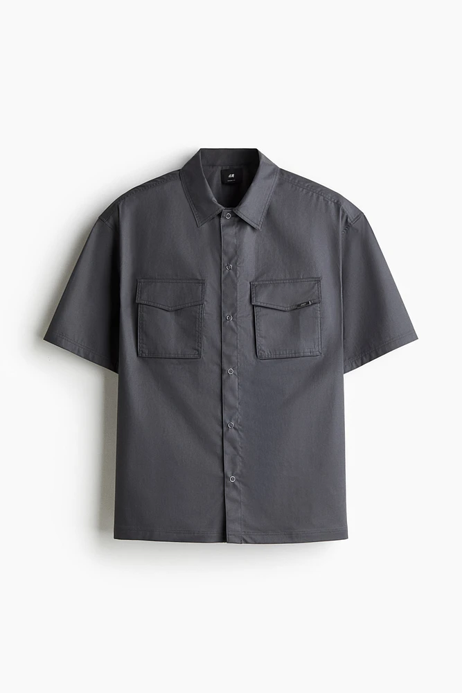 Loose-Fit Short-Sleeved Utility Shirt