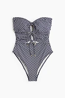 Padded-Cup High-Leg Swimsuit