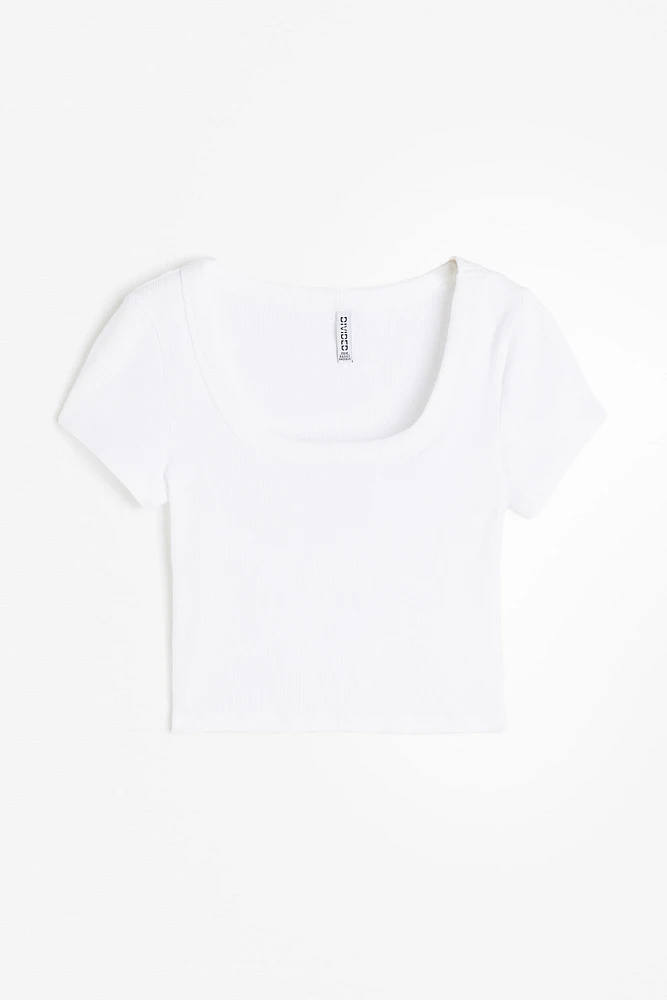 Ribbed Crop T-shirt