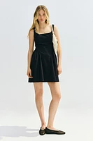 Open-Back Poplin Dress