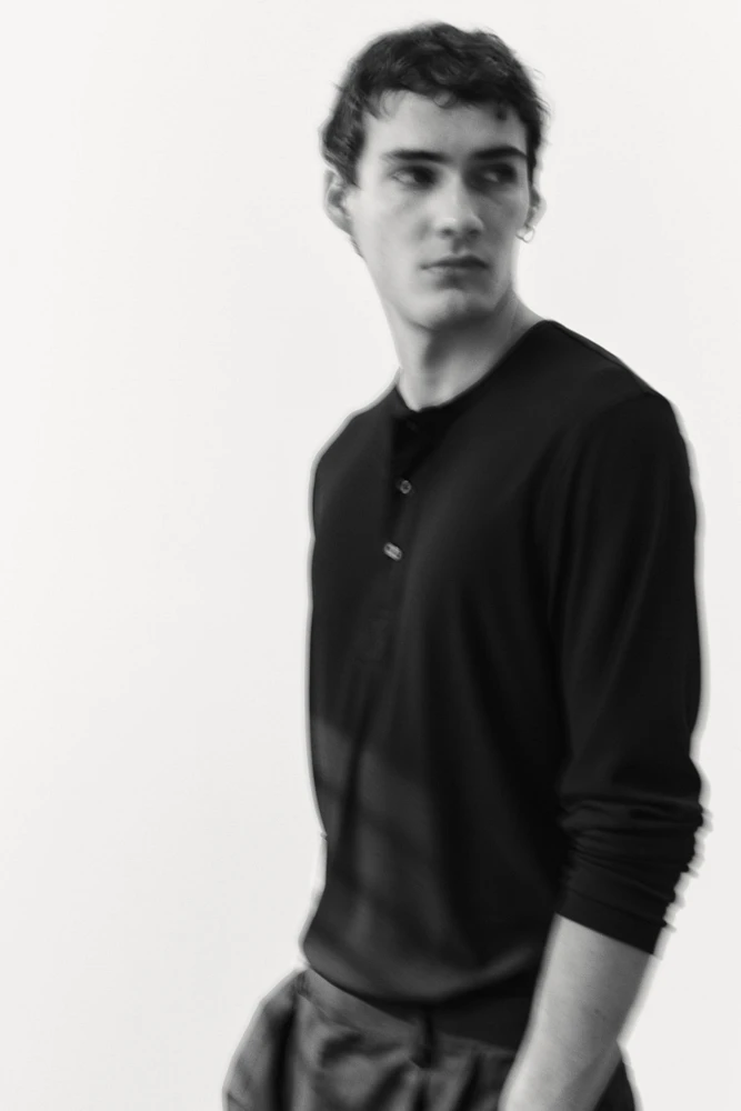 Slim-Fit Ribbed Jersey Shirt