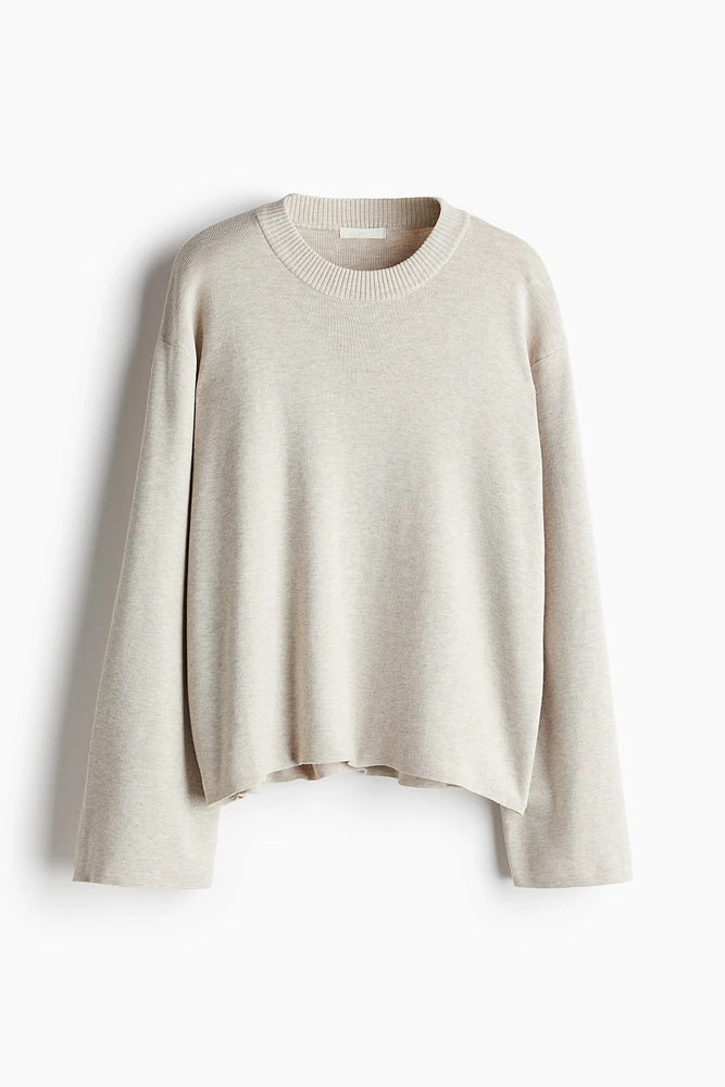 Oversized Curved-Hem Sweater
