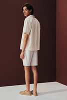 Short coutil classique en lyocell mélangé