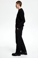 Relaxed Fit Glittery Tailored Pants