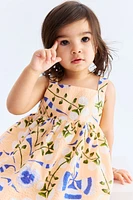 Floral-Print Seersucker Dress