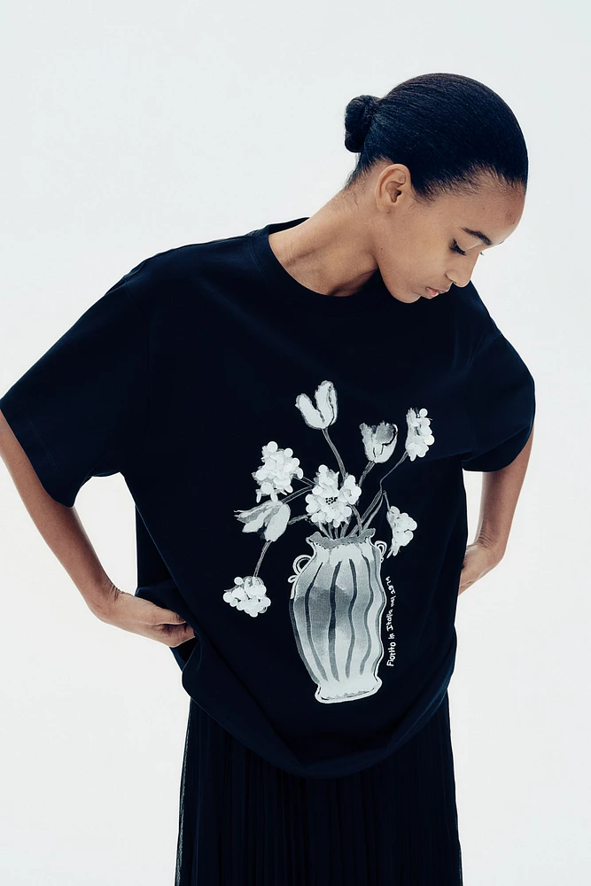 T-shirt avec motif à sequins