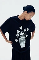 T-shirt avec motif à sequins