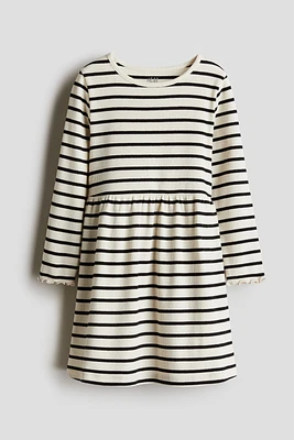 Robe en jersey côtelé