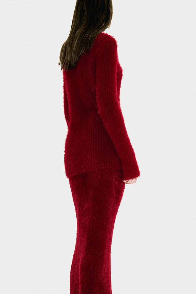 Fluffy-Knit Sweater