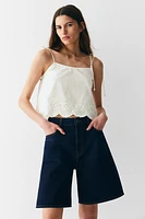 Denim Bermuda Shorts