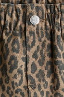 Printed cotton twill shorts