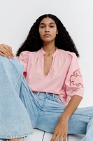 Blouse en broderie anglaise
