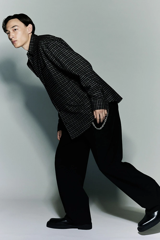 Loose Fit Flannel Shirt