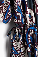 Drawstring-waist Cotton Dress