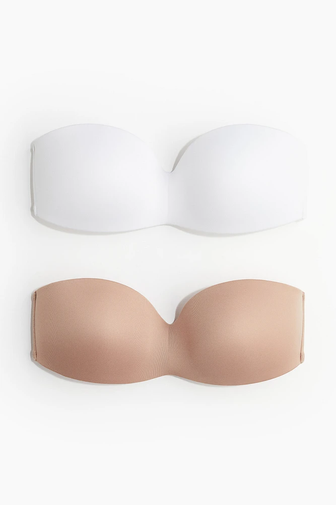 2-pack Padded Microfiber Bandeau Bras